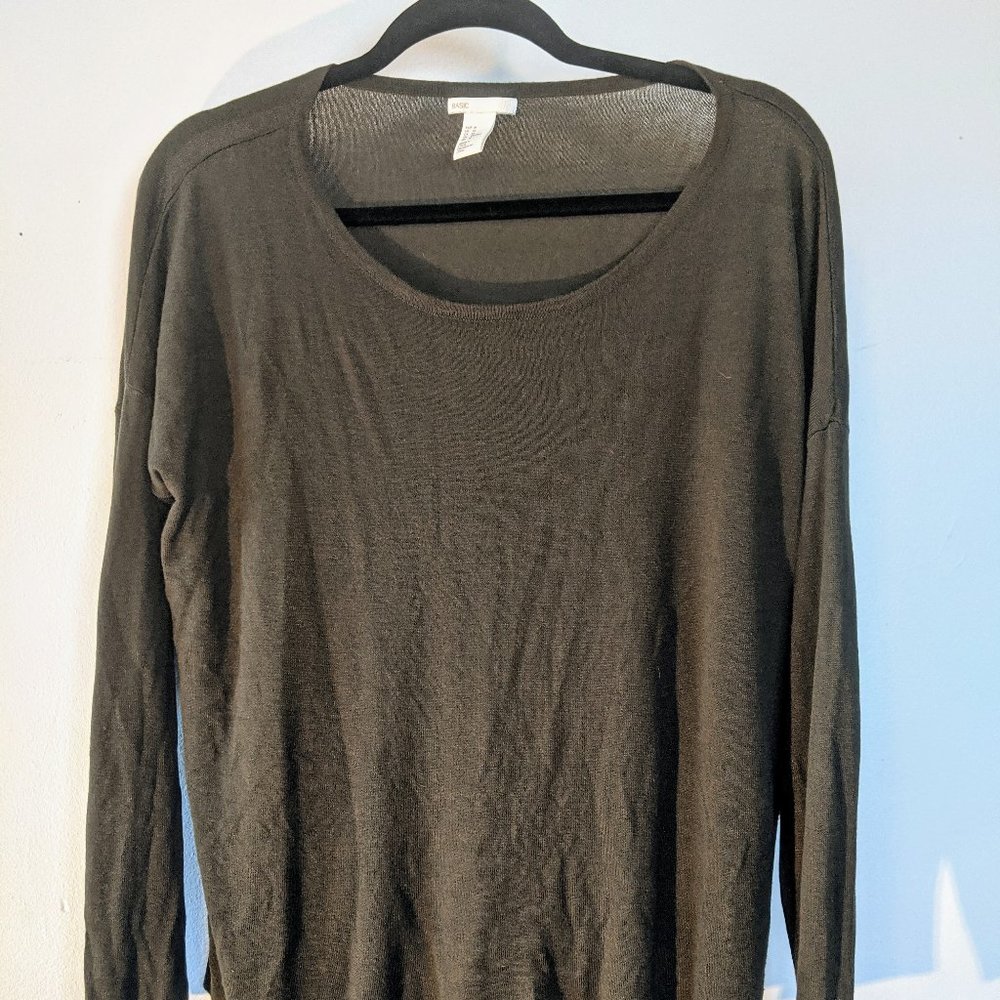 Basic Knit Sweater in Olive Khaki